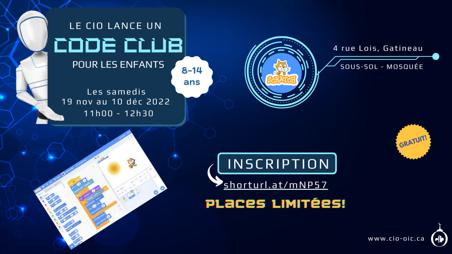 Code Club du CIO – Centre Islamique de l'Outaouais