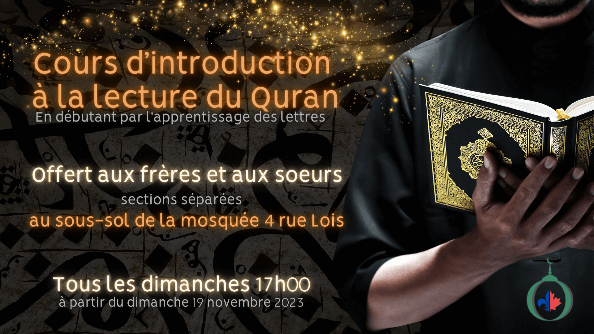 Cours d'introduction à la lecture du Quran pour adultes